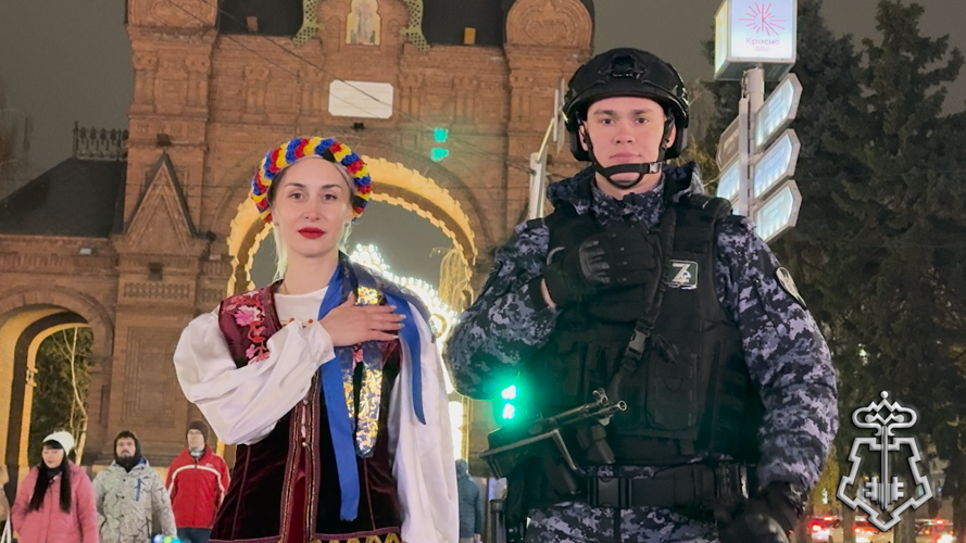В НАО сотрудники вневедомственной охраны Росгвардии приняли эстафету флешмоба в честь Года единства народов России (видео)