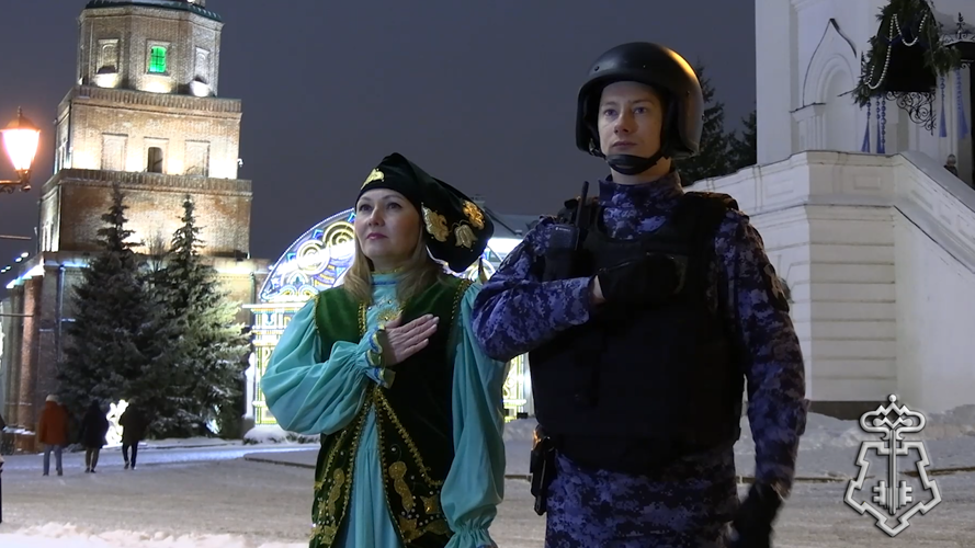 В НАО сотрудники вневедомственной охраны Росгвардии приняли эстафету флешмоба в честь Года единства народов России (видео)