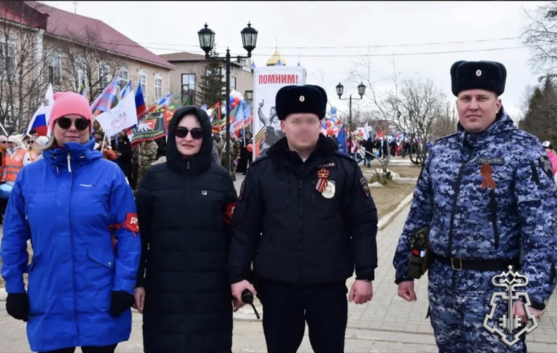 СОТРУДНИКИ РОСГВАРДИИ ПО НАО ПОДДЕРЖАЛИ АКЦИЮ «ГЕОРГИЕВСКАЯ ЛЕНТОЧКА»